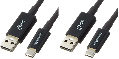 Miniatura 9 de Amazon Basics Cable de carga adaptador USB-C a USB-A 3.1 Gen 2, cargador rápido, 10 Gbps de alta velocidad, certificado USB-IF, compatible