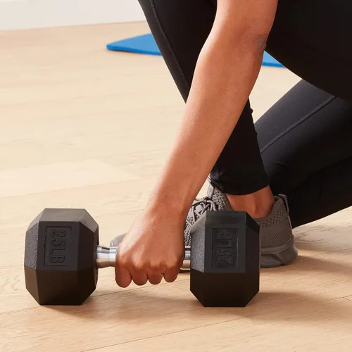 Miniatura 6 de Amazon Basics Rubber Hex Dumbbell Hand