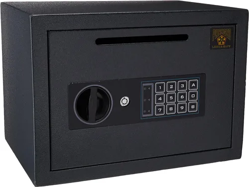 Caja Fuerte de Depósito - Caja de Seguridad Digital Compacta de Acero para Dinero con Teclado - Deposita Efectivo Fácilmente - Para Hogar o Negocio