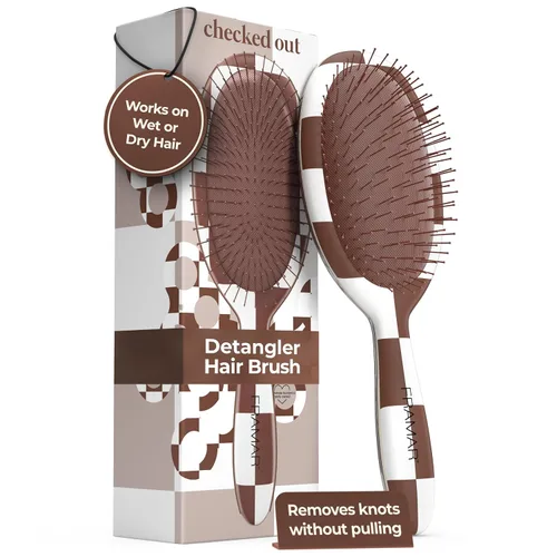 Miniatura 9 de FRAMAR Cepillo para desenredar el cabello morado, cepillo desenredante para mujeres, cepillo para cabello mojado para niñas, cepillo desenredante