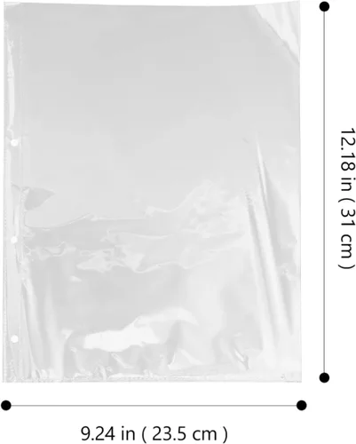Miniatura 3 de MAGICLULU Fundas para carpeta, 50 páginas para álbumes de fotos autoadhesivas, de plástico, insertadas, bolsillos para postales, álbumes de hojas