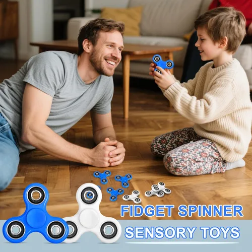 Miniatura 6 de WELLVO Fidget Spinner 2 piezas para niños adultos, juguetes sensoriales para aliviar la ansiedad y el estrés, mini juguete para ansiedad
