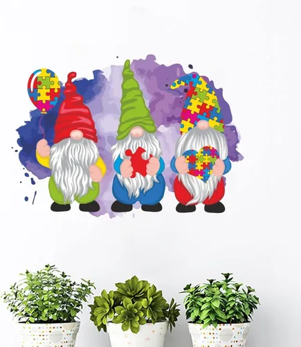 Miniatura 7 de Calcomanía de pared para autismo, corazón, amor, no hay palabras, para concientización sobre el autismo, para pared, soporte autista, rompecabezas