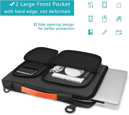 Miniatura 5 de Alfheim Funda para laptop de 14 a 14.2 pulgadas, protección de 360°, impermeable, a prueba de golpes, ligera, para MacBook Air 15, compatible