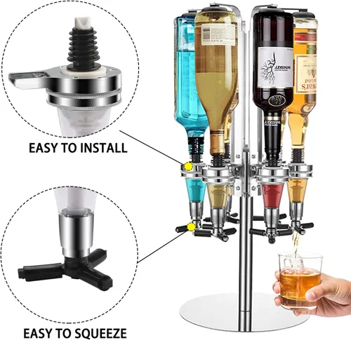 Miniatura 4 de Dispensador de boquilla de repuesto apto para estantes de vino, dispensador de alcohol, licor, cóctel, 1 onza (1.0 fl oz)