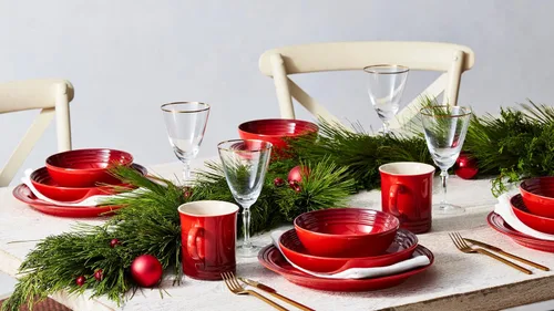 Miniatura 6 de Le Creuset Juego de vajilla de gres, 16 piezas, Cerise