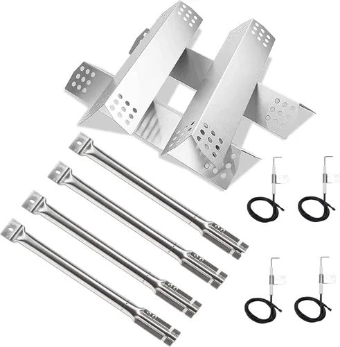 Hisencn Kit de reparación para Master Forge 1010037, 1010048 modelos de parrilla de gas, quemadores de acero inoxidable, piezas de repuesto de