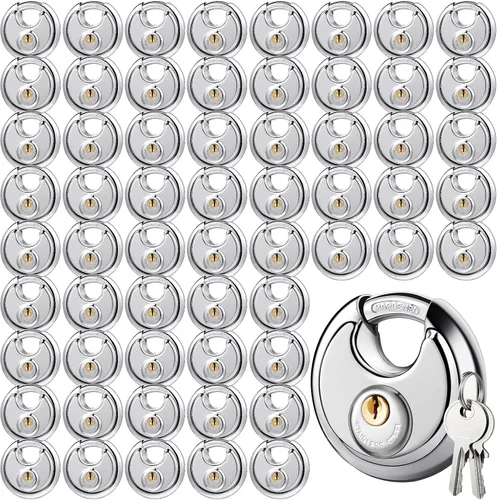Miniatura 8 de Moxweyeni Candados iguales con llave, cerraduras de acero inoxidable con el mismo disco de llave de 2-3/4 pulgadas de ancho y 3/8 pulgadas