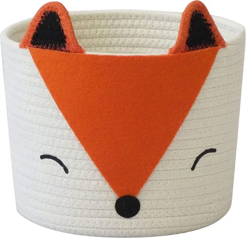 Miniatura 11 de T&T Homewares Cesta de almacenamiento de zorro naranja, tamaño mediano, multiusos para pañales de bebé, lavandería, habitación de los niños