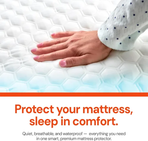 Miniatura 6 de Dormeo Protector de colchón impermeable de alta calidad, tamaño individual, capa protectora contra manchas y derrames, refrescante, absorbe