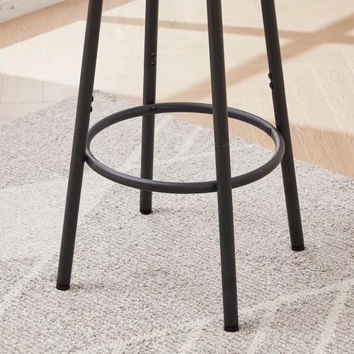Miniatura 6 de Anwick Juego de mesa de bar y sillas de 3 piezas para pub y 2 taburetes con respaldo, juego de mesa auxiliar de desayuno para espacios pequeños
