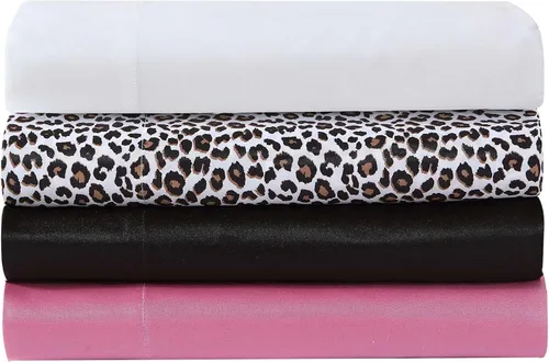 Miniatura 9 de Betsey Johnson - Sábanas de cama individual, juego de ropa de cama de satén con fundas a juego, suaves y sedosas, esenciales para dormitorio