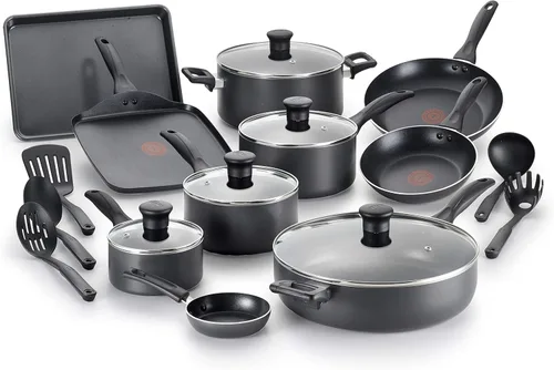 Miniatura 4 de T-fal Everything in Kitchen - Juego de utensilios de cocina aptos para lavavajillas, 20 piezas, color rojo