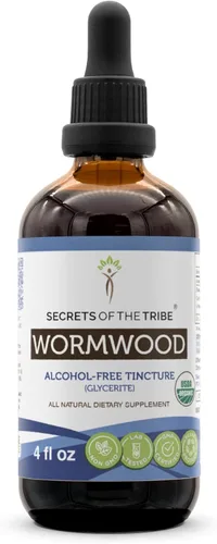 Miniatura 7 de Secrets of the Tribe Ajenjo orgánico USDA Extracto sin alcohol, gotas de hierbas de alta potencia, estómago Hecho de ajenjo orgánico 100%