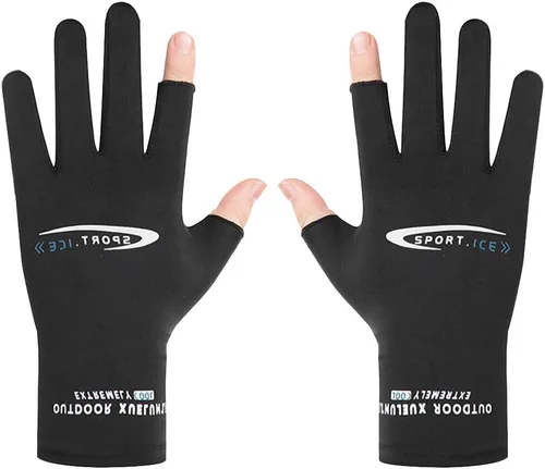Miniatura 2 de PURFUN Guantes de conducción de protección solar anti-UV para hombres y mujeres, delgados, transpirables, de alta elasticidad, guantes deportivos