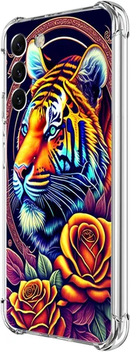 Miniatura 43 de Funda para Galaxy S23, diseño de mariposas azules, rosas, protección contra caídas, a prueba de golpes, de cuerpo completo, resistente a