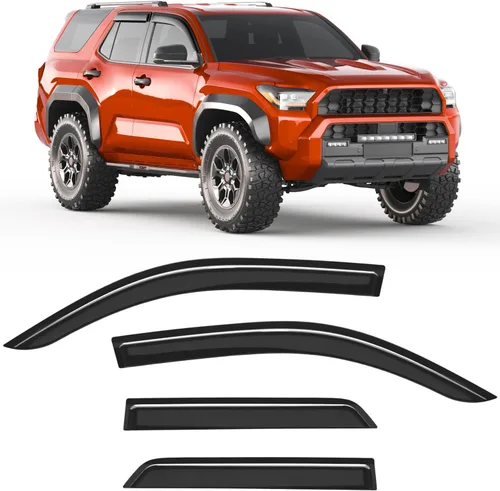 Miniatura 47 de Protectores de lluvia aptos para Dodge Ram 1500 2009-2024, Ram 2500 y 3500 2010-2025, deflectores de lluvia extragruesos para ventana, viseras