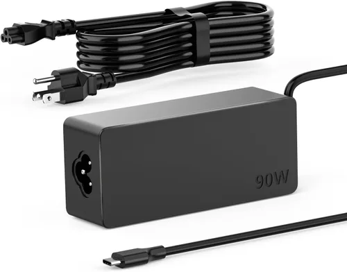 Cargador para portátil USB-C de 90 W 65 W compatible con HP Spectre x360/Chromebook; Dell XPS/Latitude; Lenovo ThinkPad/IdeaPad/Yoga Series T480