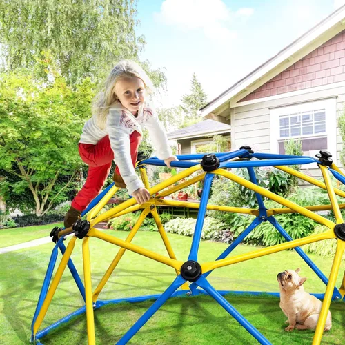Miniatura 2 de GIKPAL Cúpula de Escalada, Cúpula Geométrica de 6 Pies Mejorada con Agarre para Escalada para Niños, Equipo de Juego para Interiores y Exteriores