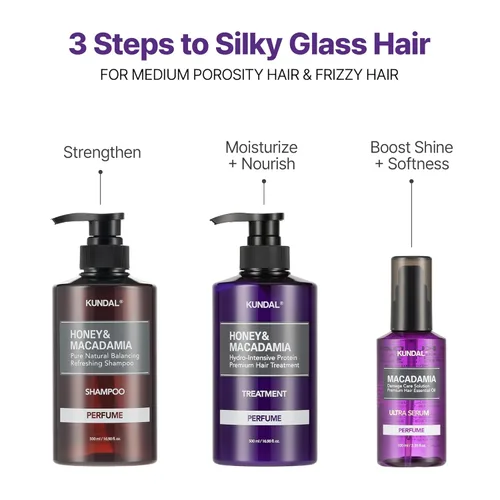 Miniatura 7 de KUNDAL Macadamia Korean Hair Care Ultra Serum, polvo para bebé, 3.38 onzas líquidas, absorción rápida, mezcla de aceites naturales, hidratación