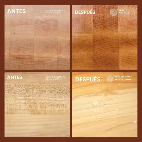 Miniatura 4 de John Boos Block - Crema de tabla totalmente natural para bloques de carnicero y tablas de cortar, 5 onzas, acondicionador y sellador de madera
