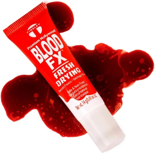 Miniatura 2 de Blood FX - Sangre falsa de secado fresco para efectos especiales, sangre lavable realista que no mancha para Halloween, teatro, cosplay y maquillaje