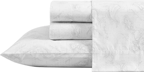 Miniatura 24 de Eddie Bauer - Sábanas tamaño Queen, juego de ropa de cama de percal de algodón, decoración del hogar crujiente y fresca (Canoe Lake Paddle, Queen)