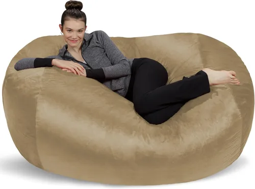 Miniatura 11 de Puf grande de 6 pies Sofa Sack Bean Bags, Microfibra, Aqua Marine