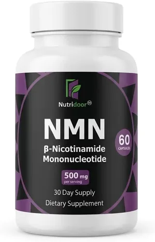 Suplemento NMN de 500 mg por porción, cápsulas de mononucleótido de nicotinamida beta, suplemento precursor NAD+, 60 cápsulas vegetales, suministro