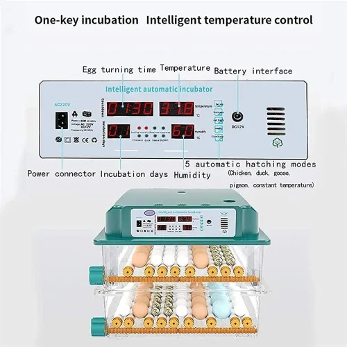 Miniatura 5 de Incubadora automática de pollo para criar huevos 98/120 Incubadora automática de huevos Incubadora de huevos de ganso pájaro Incubadora de 120 Huevos