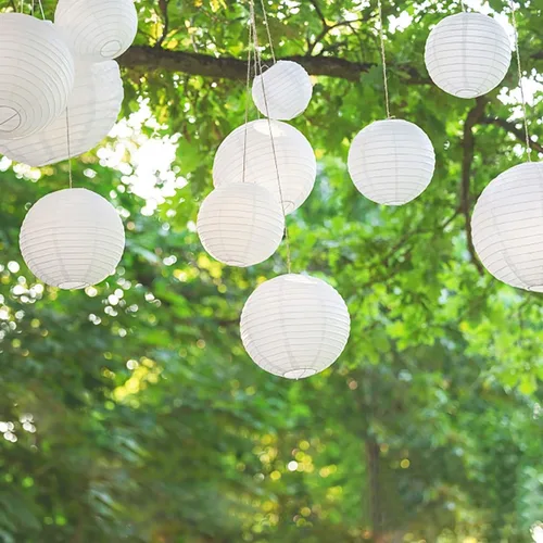 Miniatura 18 de Linterna de papel de dragón de nube de 8 pulgadas, lámpara de papel china japonesa (juego de 5, beige)