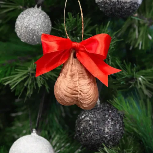 Miniatura 3 de Colgante de Navidad 3D, divertidos adornos de huevo para árbol, decoraciones colgantes hechas a mano para amigos y familiares (A, 1 unidad)