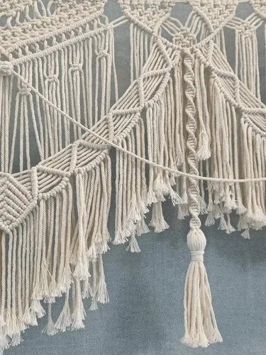 Miniatura 6 de kiido Gran macramé para colgar en la pared, decoración bohemia de boda para cenador/arco, cortina de puerta, telón de fondo de fotos, decoración