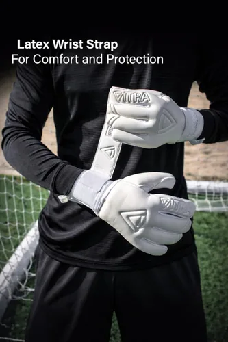 Miniatura 4 de Professional Goalkeeper Gloves, 4+3 mm Protection, Level 5 Super Grip, Removable Finger Guard Protection, Youth and Adult, All-Levels