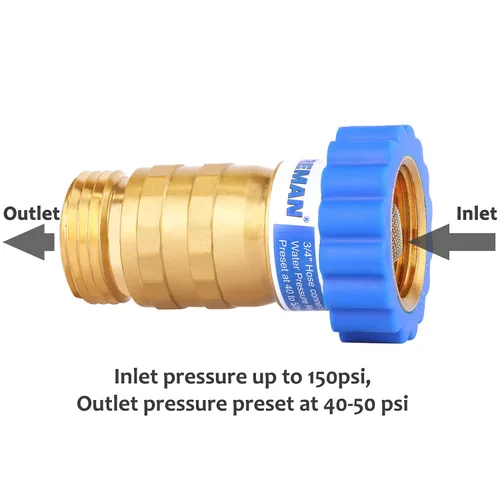 Miniatura 3 de MEASUREMAN Latón sin plomo, regulador de presión de agua, 2 piezas, reductor de presión para cámper, remolque, RV, jardín, sistema de plomería