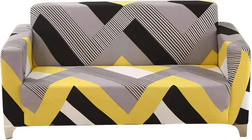 Miniatura 9 de MBROS Funda para sofá de 3 plazas, 1 pieza, elástica, lavable, antideslizante, protector de muebles con parte inferior elástica para sala de estar