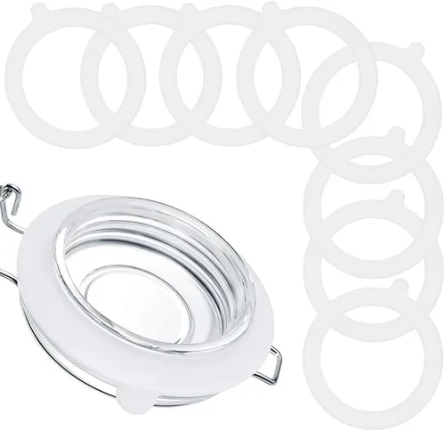 8 piezas de juntas de silicona para tarros de 3.75 pulgadas, juntas de silicona, sellos de goma para frascos de vidrio, accesorios de sello de tarro