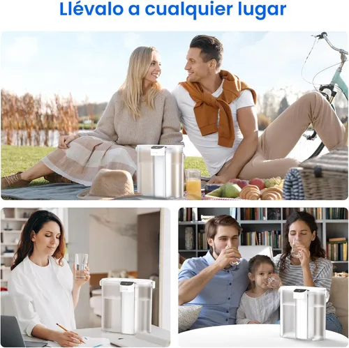 Miniatura 8 de Waterdrop ED02W - Jarra eléctrica compacta con filtro de agua, dispensador potente instantáneo recargable de 200 galones, NSF/ANSI 42, 53, 401