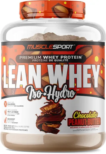 Miniatura 4 de Musclesport Lean Whey Revolution™ Proteína en polvo – Aislado de proteína de suero – Bajo en calorías, bajo en carbohidratos, bajo en grasa, sabores
