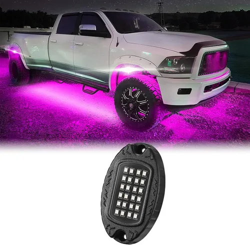 Miniatura 17 de 1 Cápsula de Repuesto para Cápsula Dañada para Luces de Roca LED RGB Segmentadas de 12v Luz Inferior Multicolor Impermeable de Neón para Jeep