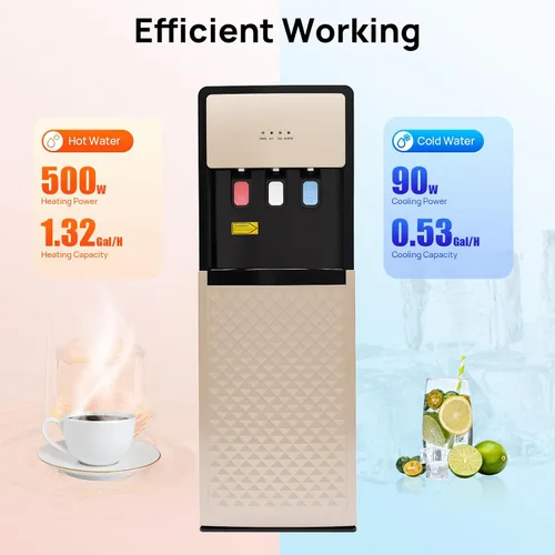 Miniatura 7 de Bacocoo Dispensador de agua de carga inferior, dispensador de agua caliente y fría y a temperatura ambiente, 3 ajustes de temperatura, diseño