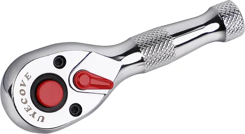 Llave de trinquete de 3/8 pulgadas, 72 dientes, cabeza colorida reversible Cr-Mo - 4.02 pulgadas/4.0 in