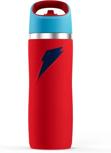 Miniatura 24 de Gatorade 'Overtime' - Botella de agua de acero inoxidable de 22 onzas, tapa con popote, color azul Azul claro