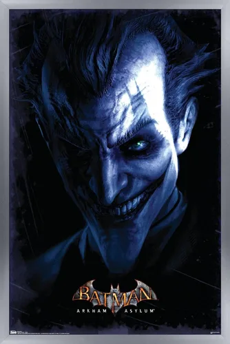 Miniatura 9 de Trends International DC Comics VIdeo Game - Póster de pared de Arkham Asylum - Joker, 14.725 x 22.375 pulgadas, versión enmarcada en negro Versión