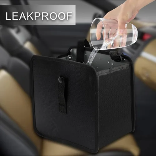 Miniatura 6 de Bolsa de basura colgante para automóvil, a prueba de fugas, plegable, portátil, organizador de bolsa de basura portátil, bolsa de almacenamiento