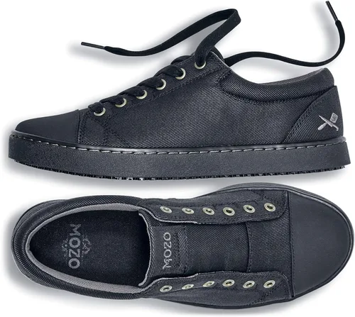 Miniatura 7 de MOZO Zapatillas de trabajo antideslizantes de lona para hombre