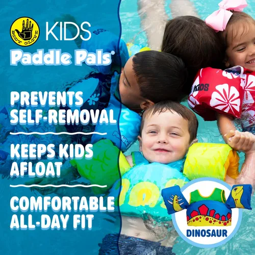 Miniatura 5 de Body Glove Paddle Pals - Chaleco salvavidas para niños aprobado por la Guardia Costera para aprender a nadar PFD Dinosaurio