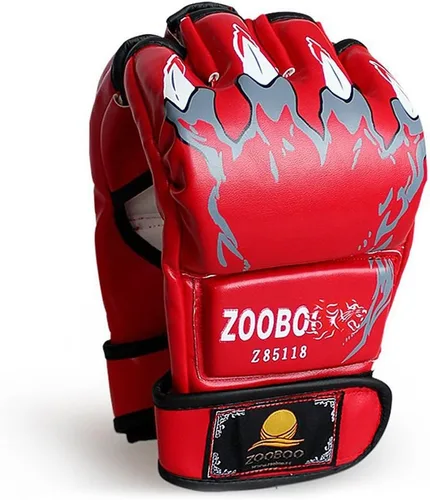 Miniatura 8 de ZooBoo MMA Gloves, Half-Finger Boxing Fight Gloves MMA Mitts with Adjustable Wrist Band for Sanda Sparring Punching Bag Training