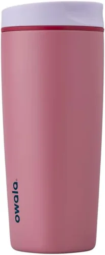 Miniatura 11 de Owala SmoothSip Slider - Vaso de café aislado de acero inoxidable, reutilizable, taza de café helado, taza de viaje para café caliente, sin BPA, 12