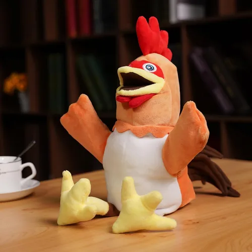Títere de polla grande, marioneta de polla grande, juguete de peluche de marioneta de mano de animal, juguetes interactivos de educación temprana